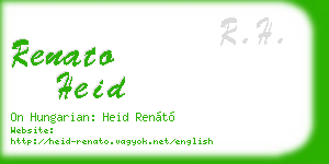 renato heid business card